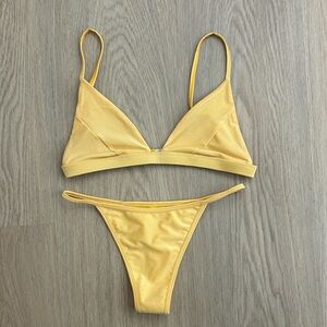 FAE Swim Yellow Jones Bottom Luna Top Bikini Set M